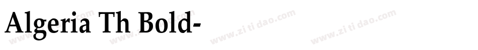 Algeria Th Bold字体转换